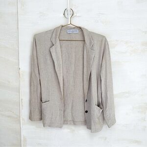 Stillwater Linen Blazer Natural Beige Size S Relaxed Fit